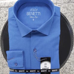Men Shirts Slim Fit plain self-patterned Benetti Turkish Manufacturer