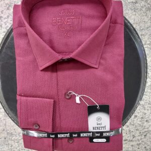 Men Shirts Slim Fit plain self-patterned Benetti Turkish Manufacturer