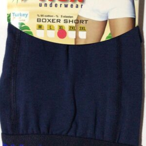 men boxer Navy blue cotton turkish manufacturer my-flex