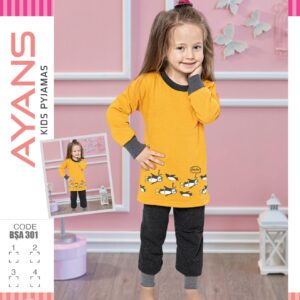 children pajamas set age 1-4 girl mixed colour